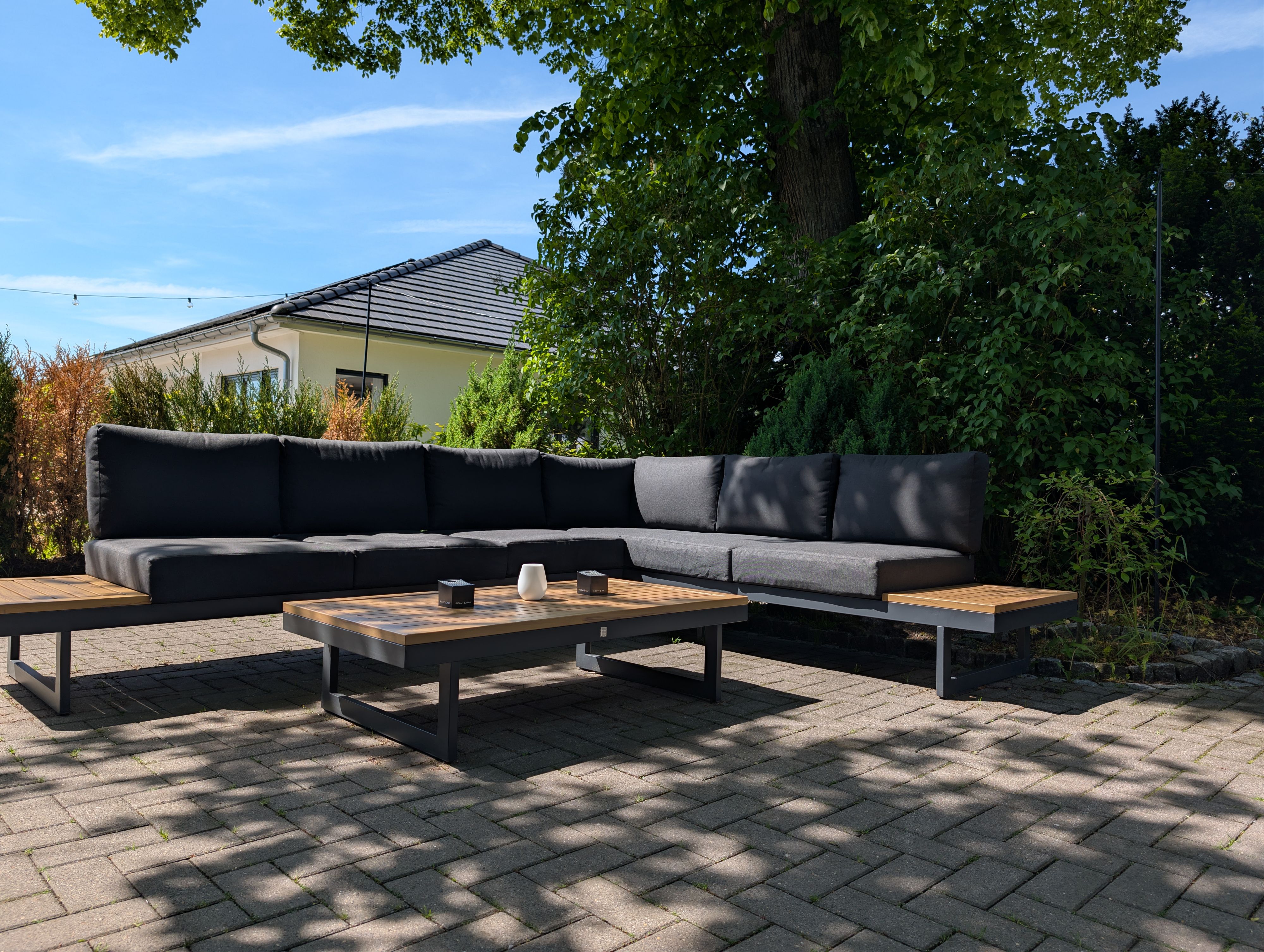 Lounge-Sitzecke im Biergarten